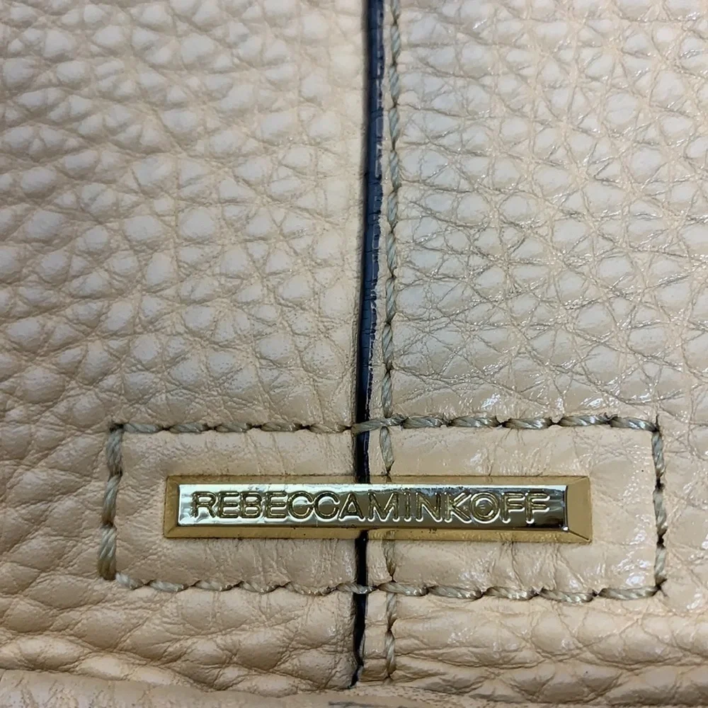 Rebecca Minkoff pebbled leather feed bag.